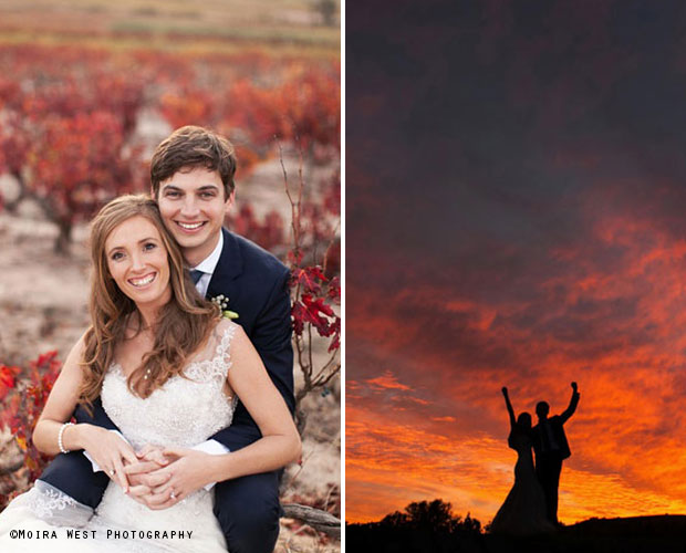 Bride and Groom in the sunset at 401 Rozendal