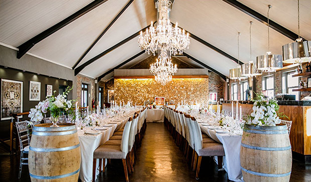 Reception Area at Wedding Ceremony at Holden Manz Winelands Wedding Venue
