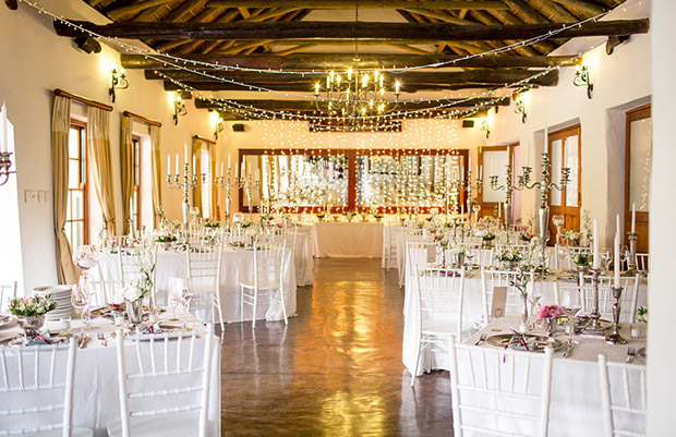 Reception area at Rickety Bridge Winelands Wedding Venue