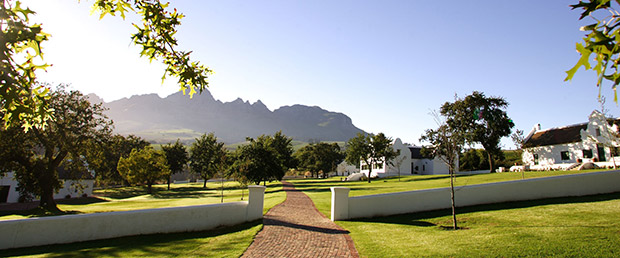 Mountainn Views across the Lawn at Webersburg Wine Estate Wedding Venue Stellenbosch