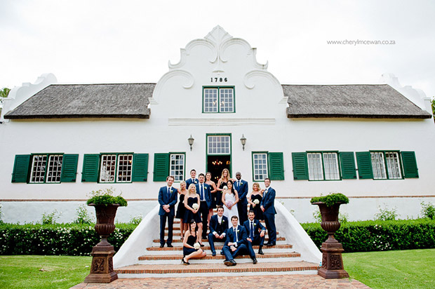 Bridal Party Photograph at Webersburg Wine Estate Manor House